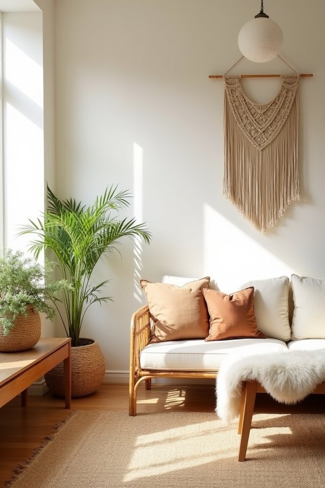 cozy natural texture layering