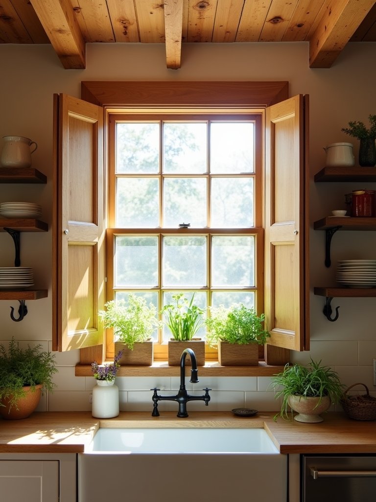 cozy natural wood kitchen