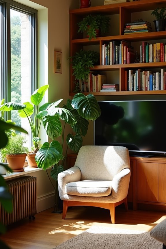 cozy nook with books