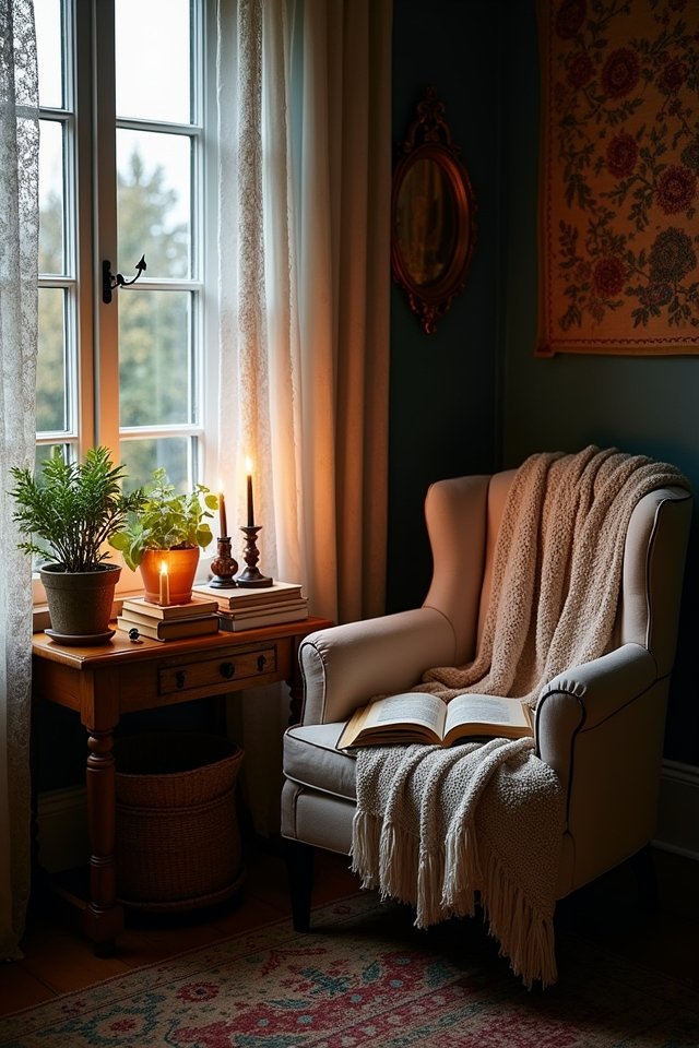 cozy nook with books