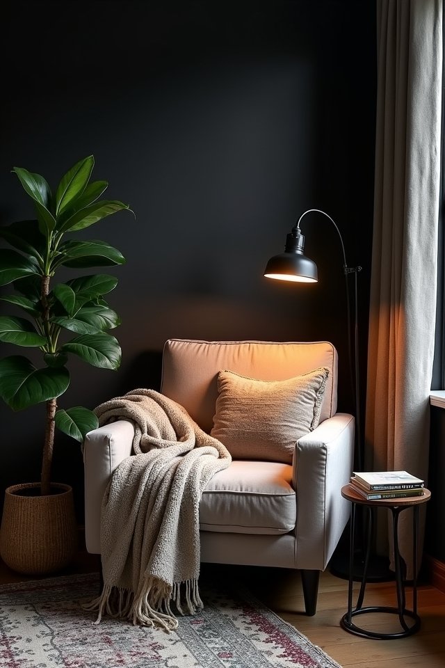 cozy nook with comforts