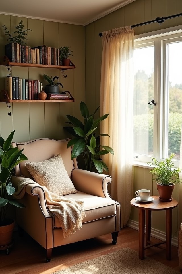 cozy nook with comforts