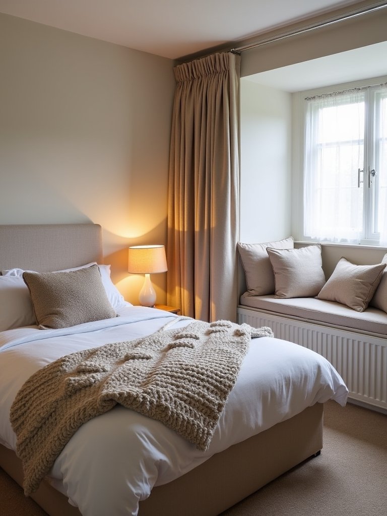 cozy nook with lighting