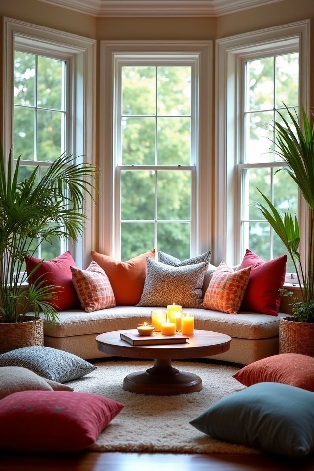 cozy nook with pillows