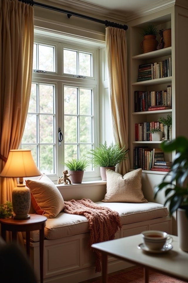 cozy nook with storage