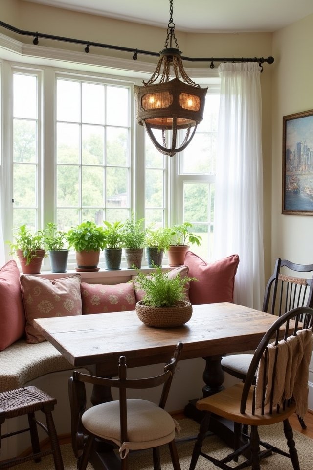 cozy nook with textiles