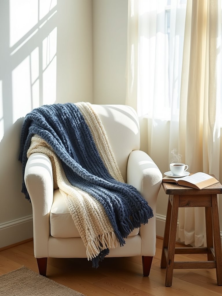 cozy nook with throw