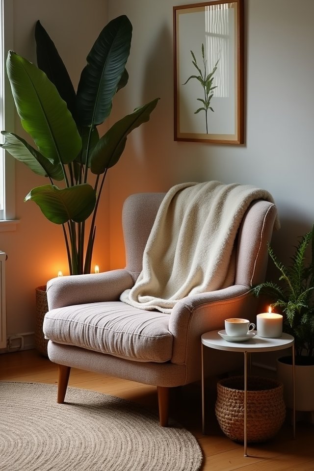 cozy nook with vibrant decor