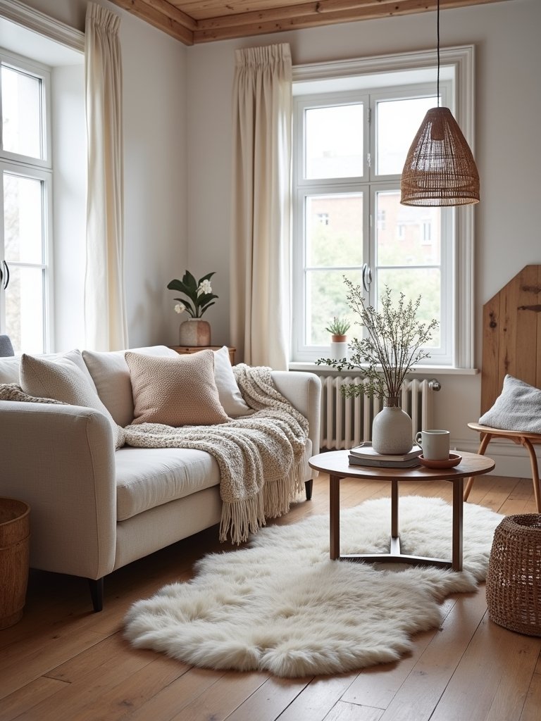 cozy nordic living room