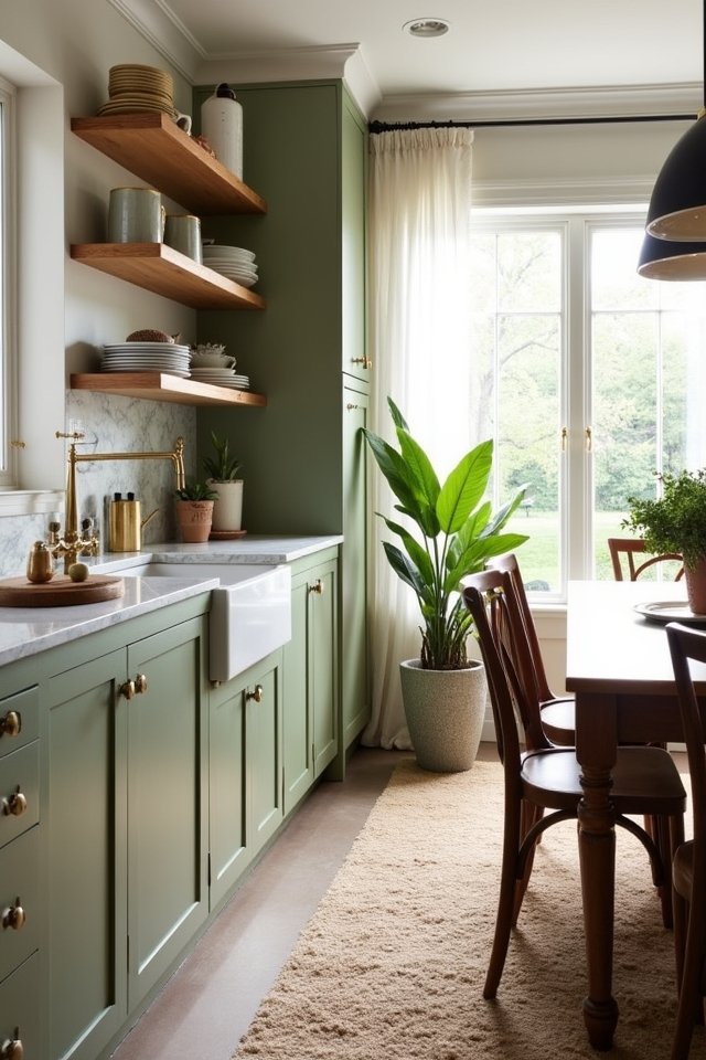 cozy olive kitchen retreat