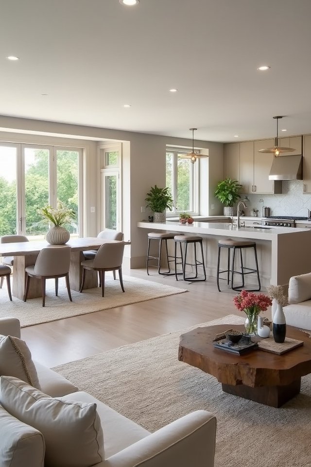 cozy open concept gathering