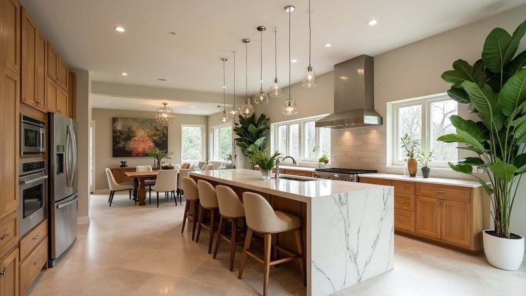 cozy open kitchen designs