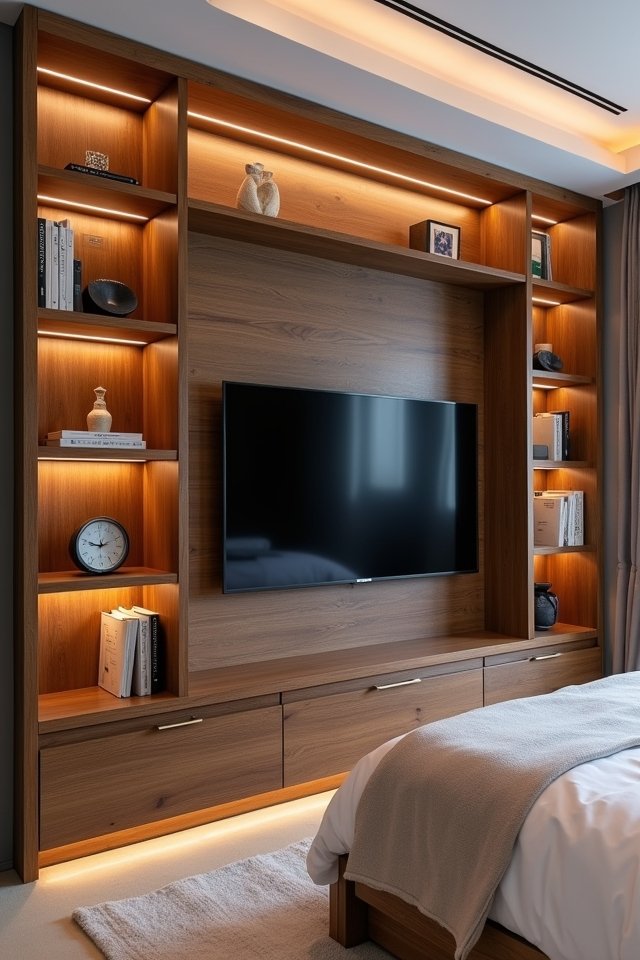 cozy open shelving display