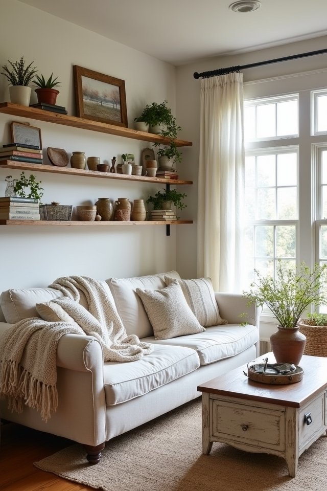 cozy open shelving ideas