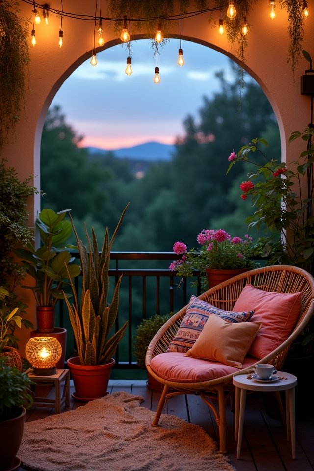 cozy outdoor balcony oasis