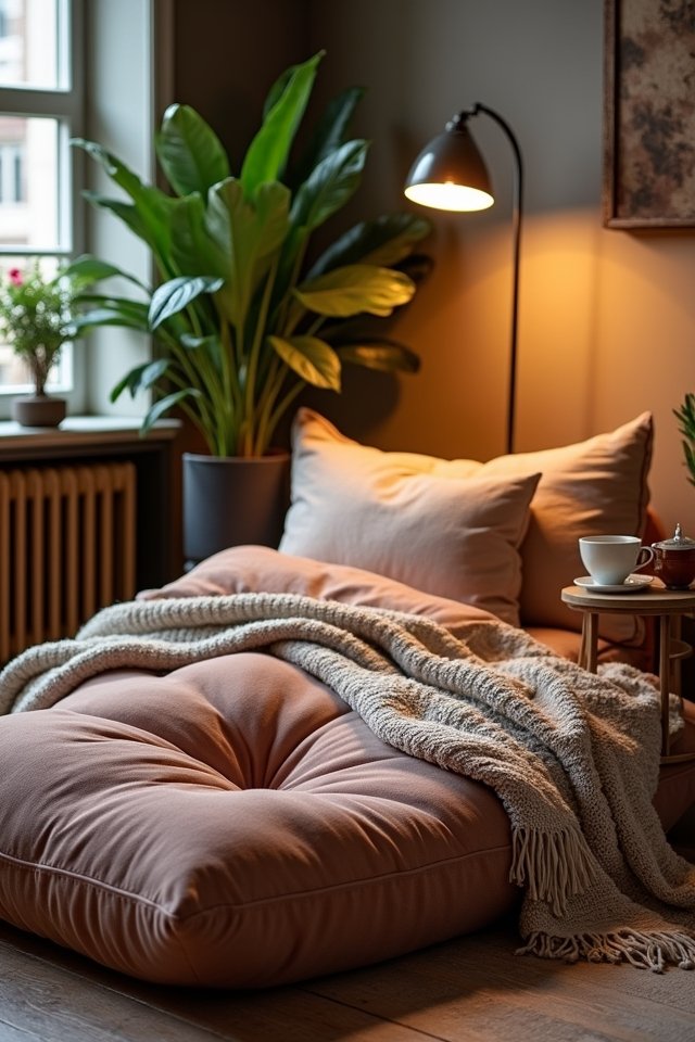 cozy oversized floor cushions