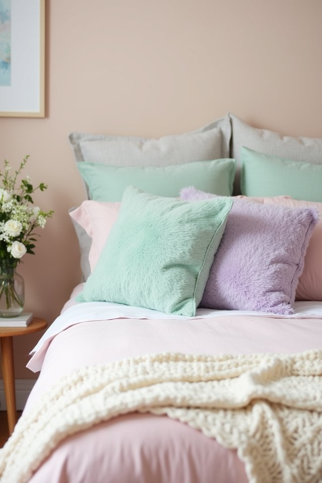cozy pastel bedroom accessories
