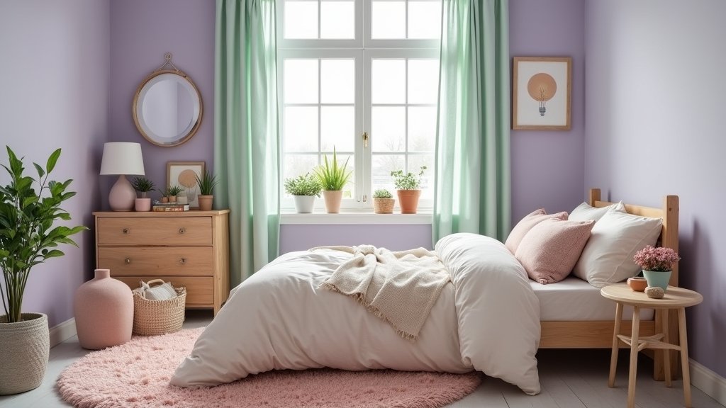 cozy pastel bedroom decor