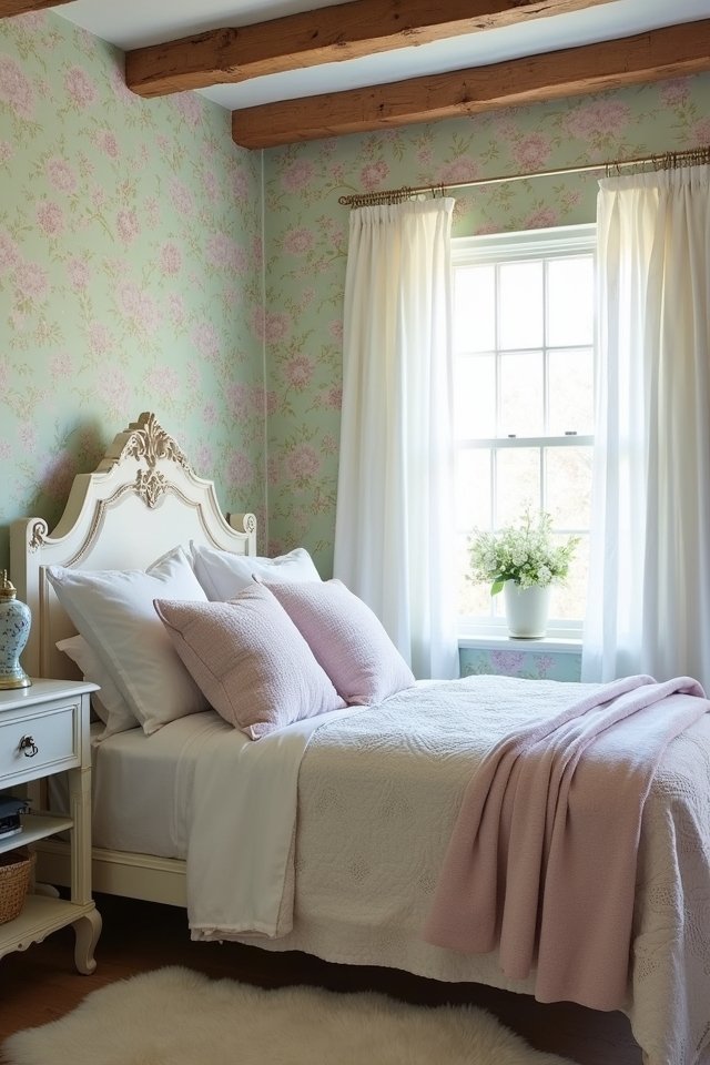 cozy pastel bedroom tranquility