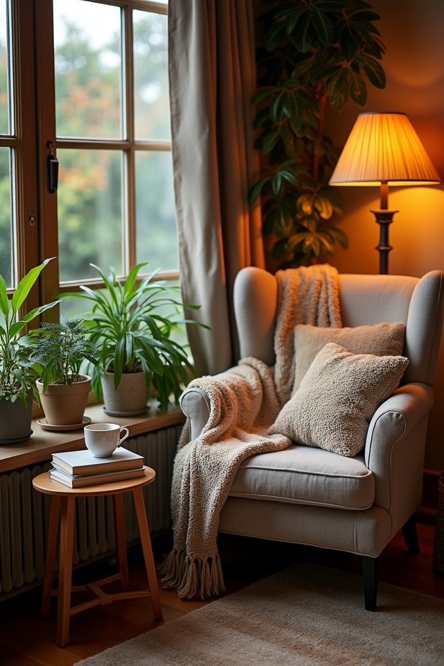 cozy personalized reading corner
