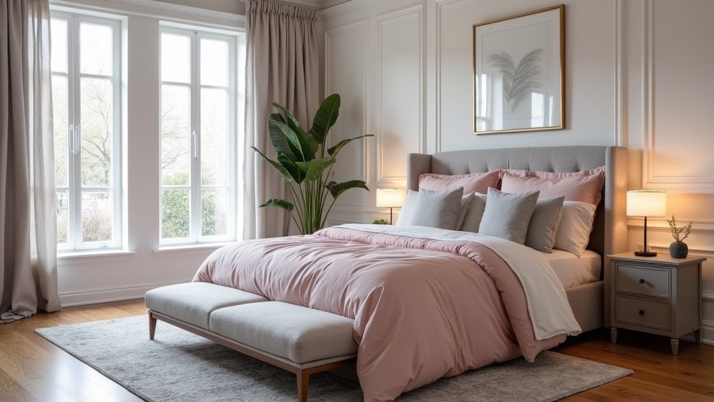 cozy pink and grey retreat