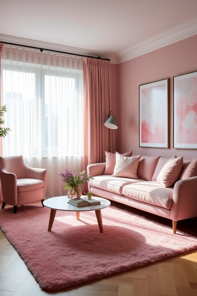 cozy pink area rugs