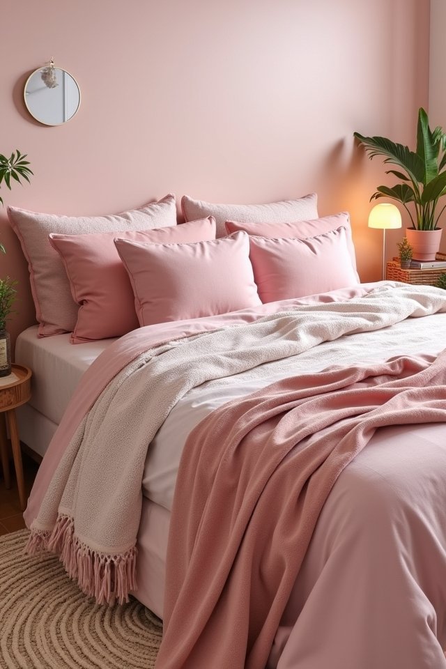 cozy pink bedroom transformation