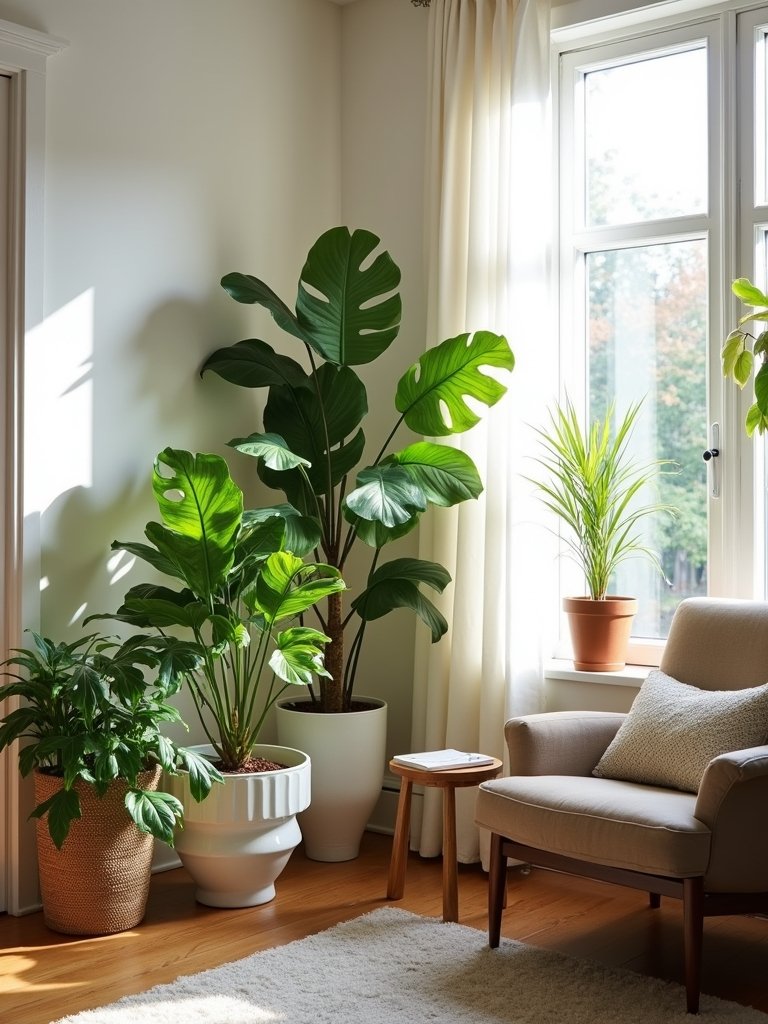 cozy plant corner retreat