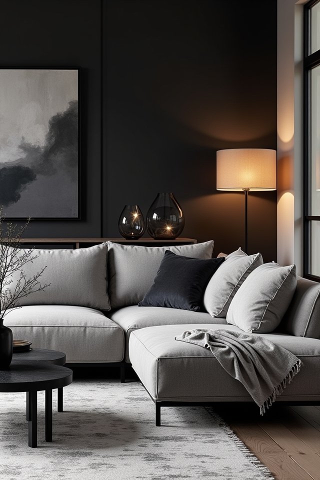 cozy plush grey textiles