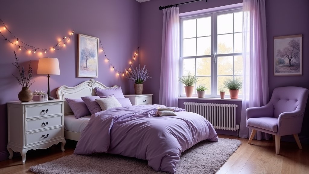 cozy purple bedroom ideas