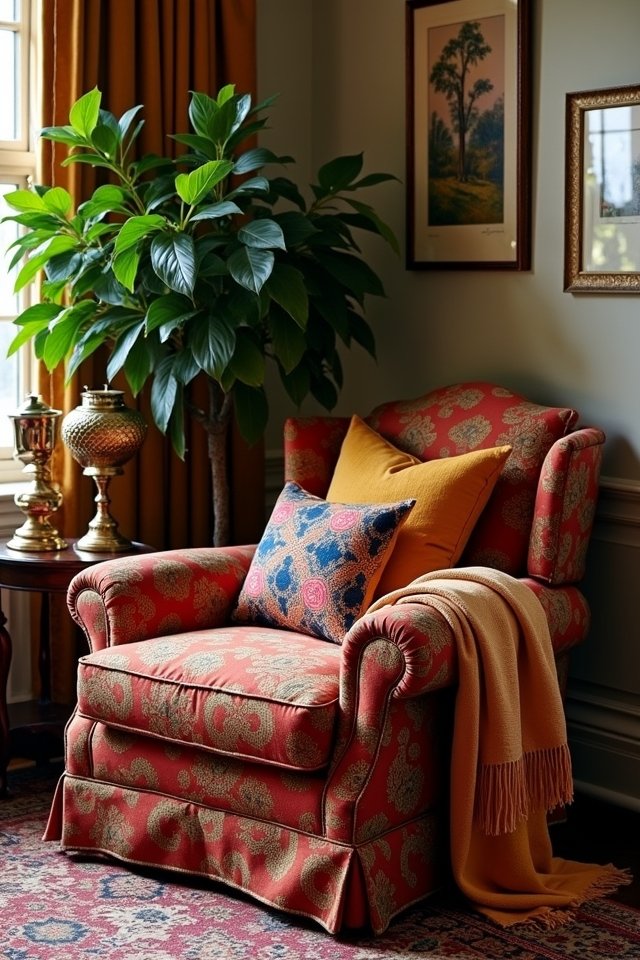 cozy reading chair nook