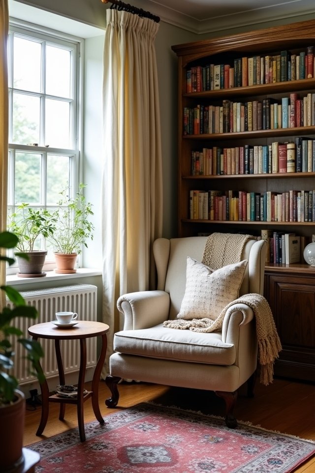 cozy reading corner setup