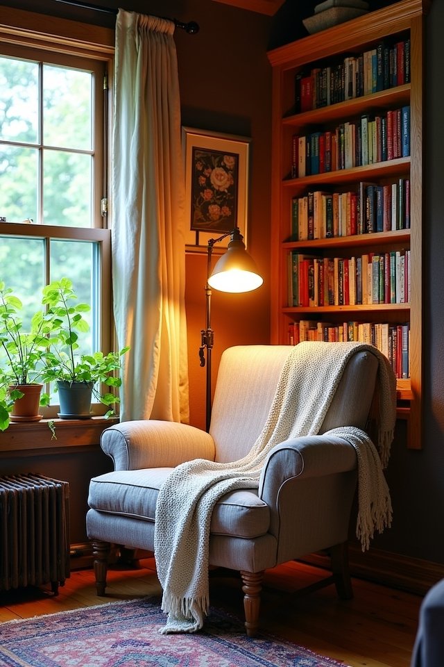 cozy reading nook creation