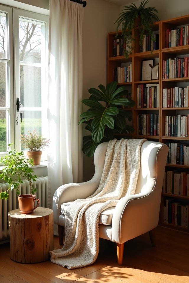 cozy reading nook creation