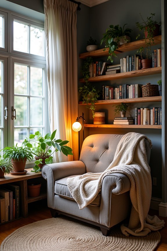 cozy reading nook design