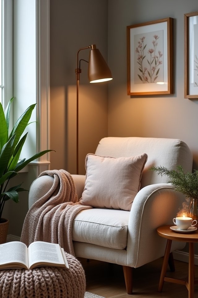 cozy reading nook design