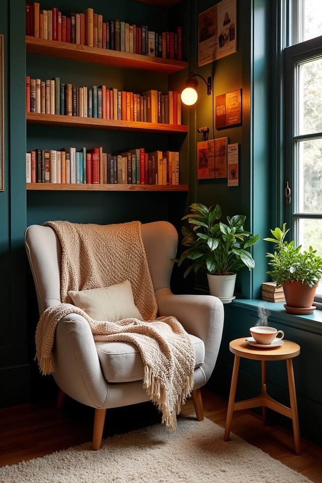 cozy reading nook design