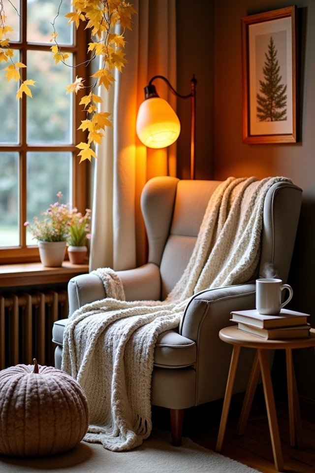 cozy reading nook setup