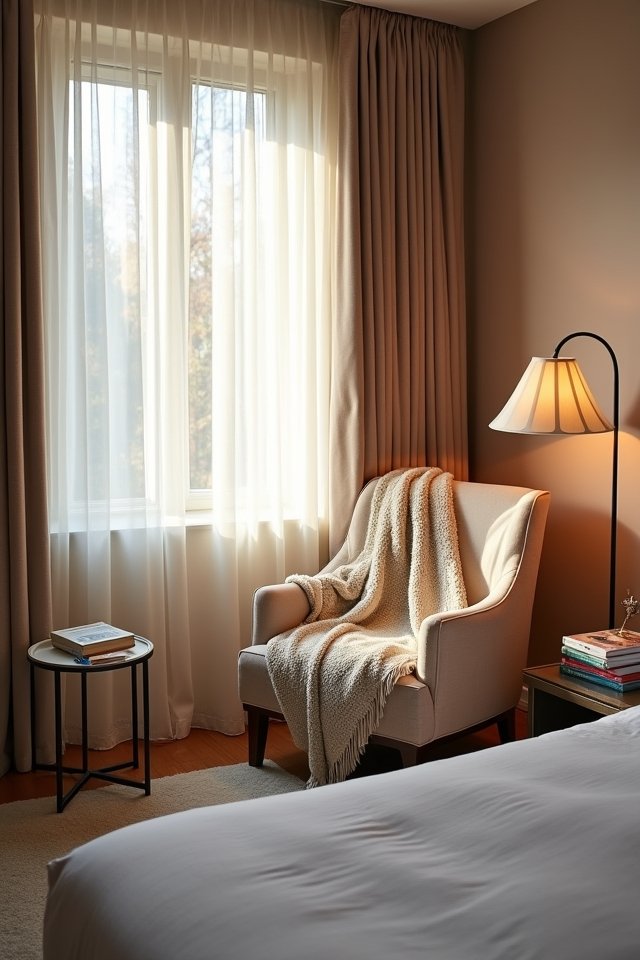cozy reading nook setup