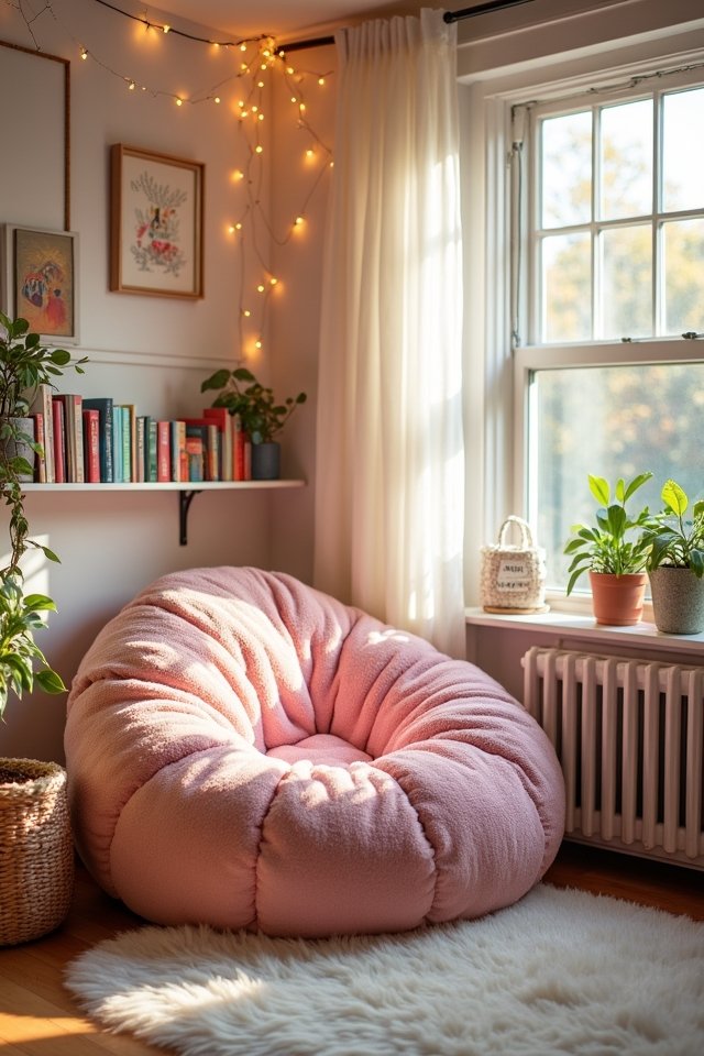 cozy reading nook setup