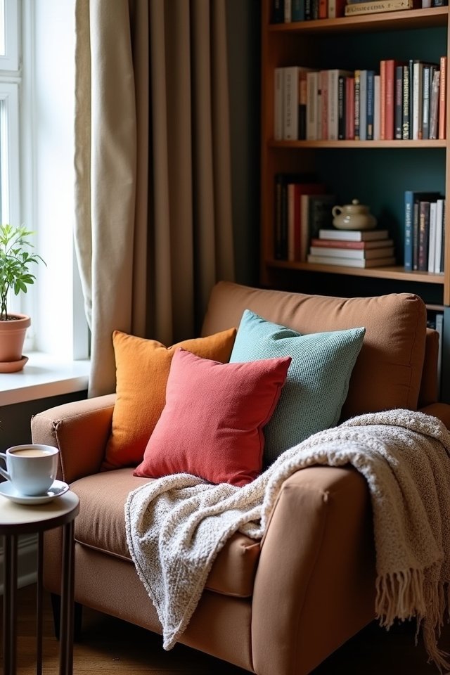 cozy reading nook setup