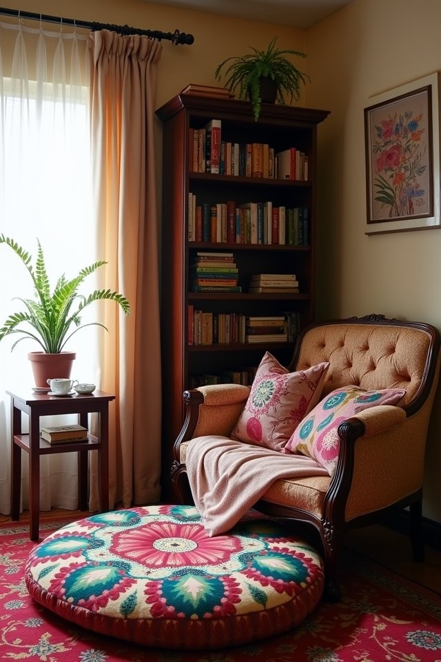 cozy reading nook setup