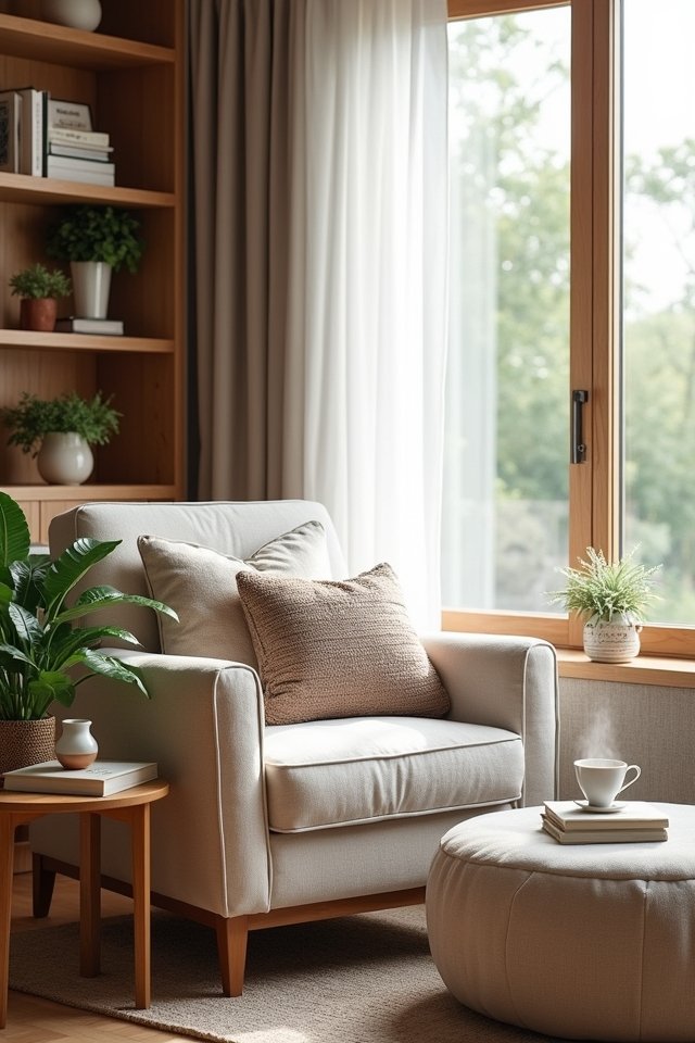 cozy reading nook setup