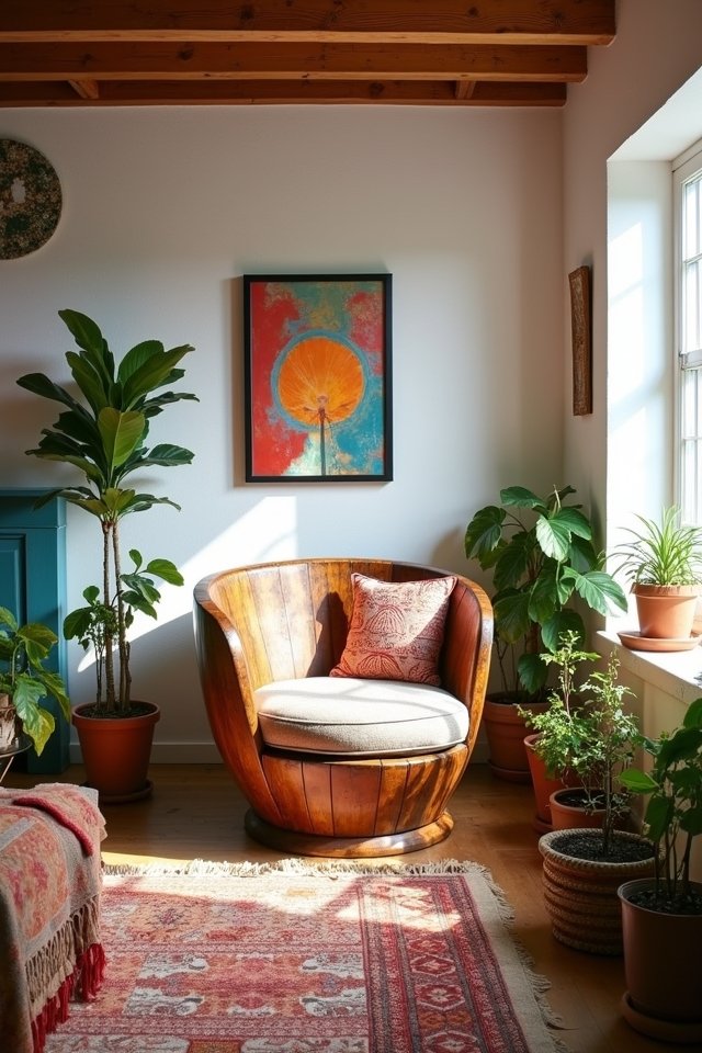 cozy reclaimed wood chair