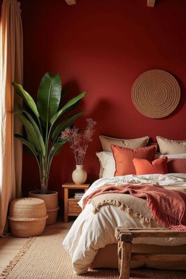 cozy red earthy sanctuary