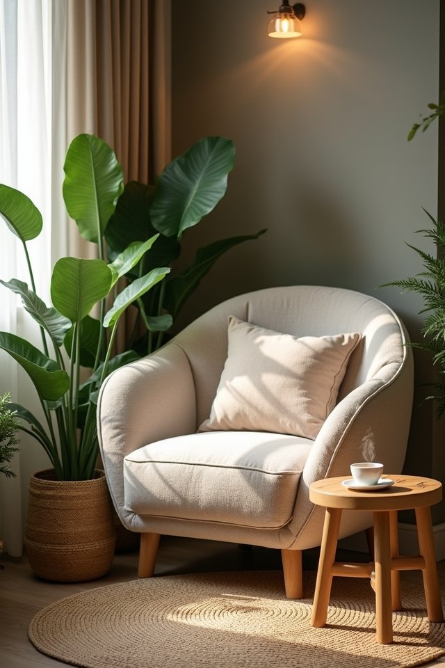 cozy relaxation nook details