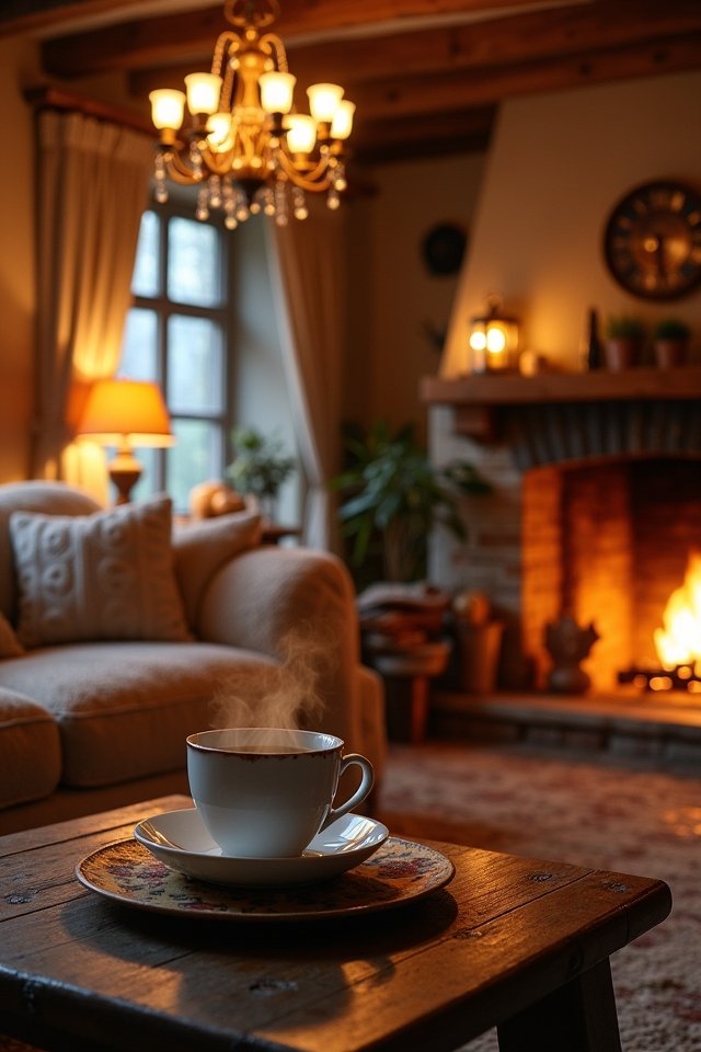 cozy retreat with warm lighting