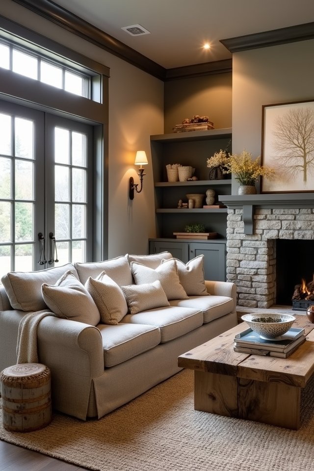 cozy rustic beige retreat