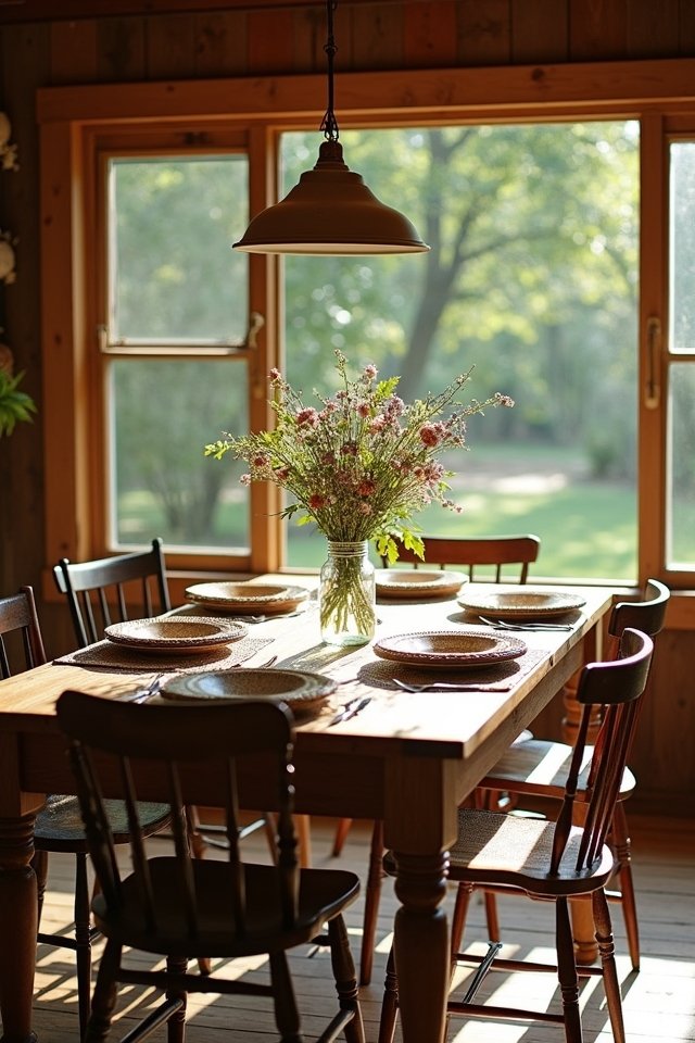 cozy rustic dining atmosphere