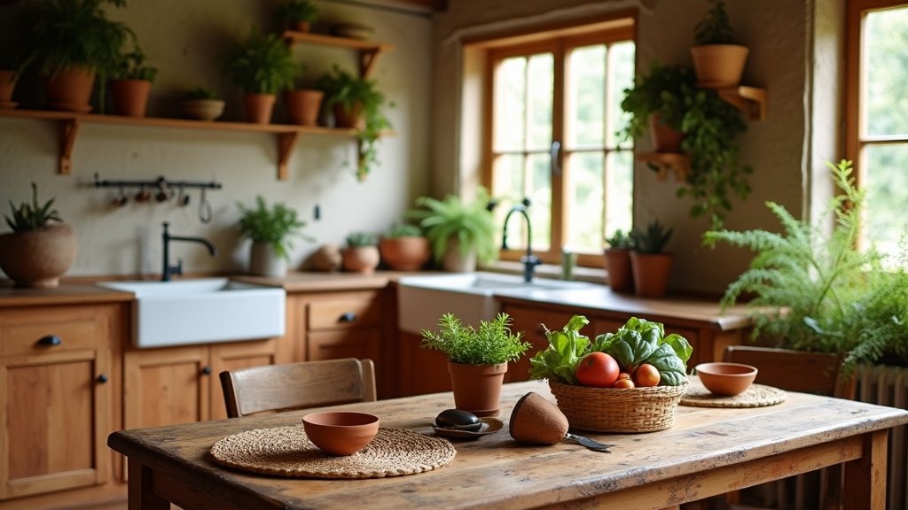 cozy rustic earthy kitchens